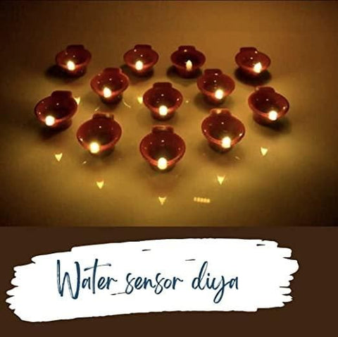 LED Light Water Sensor Diyas🔥 (Pack 6/12/18)