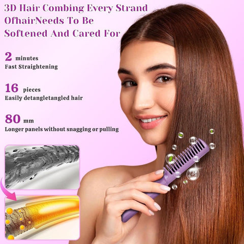 Cordless Adjustable Hair Straightener Hot Comb